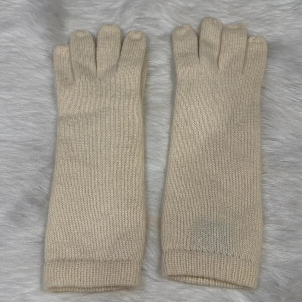 Elegant Brown Women's Gloves Cashmere Worm Soft One Size